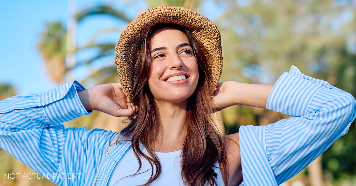 An advertisement image for summer specials at Southeastern Plastic Surgery, P.A.. The image features a woman holding a slice of watermelon.