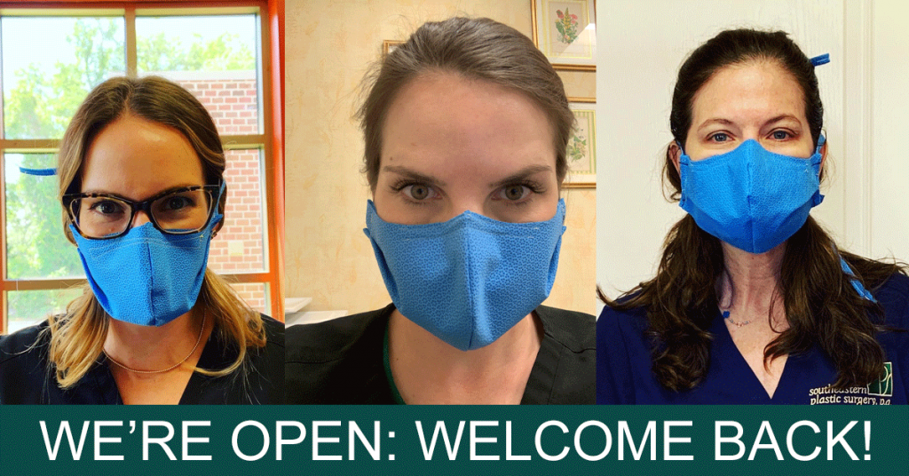 Southeastern Plastic Surgery staff with masks on