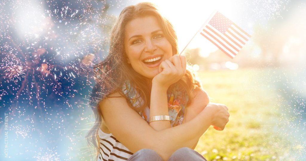 Woman enjoying the sun.