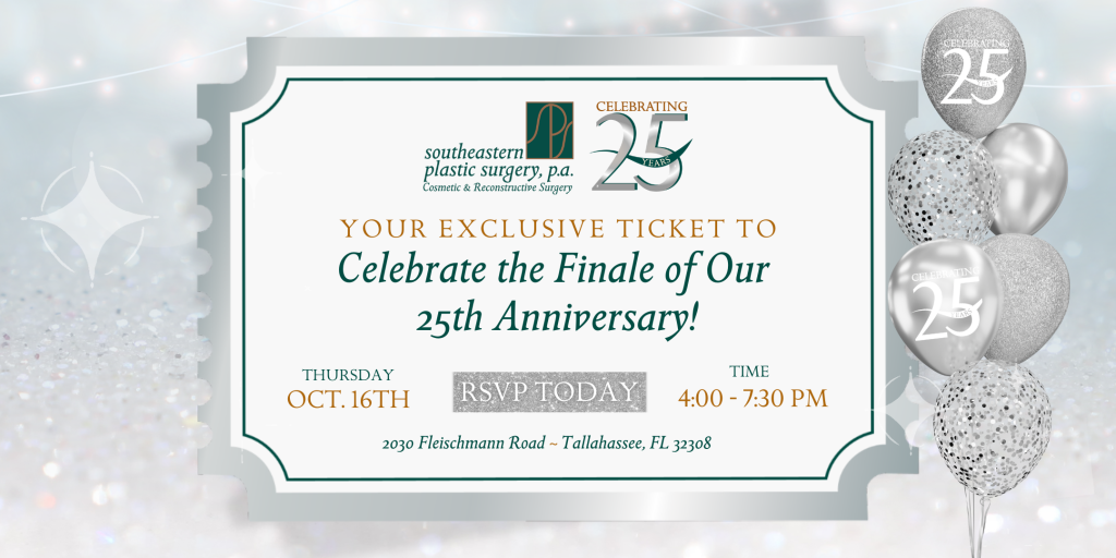 Southeastern Plastic Surgery's 25th Anniversary Celebration - RSVP Today for our event on Thursday, October 16, 2025 from 4-7:30 pm
